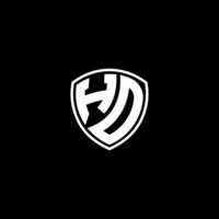 HD Initial Letter in Modern concept Monogram Shield Logo vector