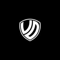 VD Initial Letter in Modern concept Monogram Shield Logo vector