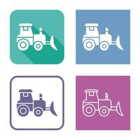 Industrial Tractor Vector Icon