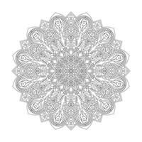 Blossoming Whirls adult mandala coloring book page for kdp book interior vector