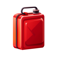 Ai generated red gas canister icon on transparent background png