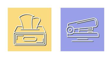 Tissue Box and Stapler Icon vector