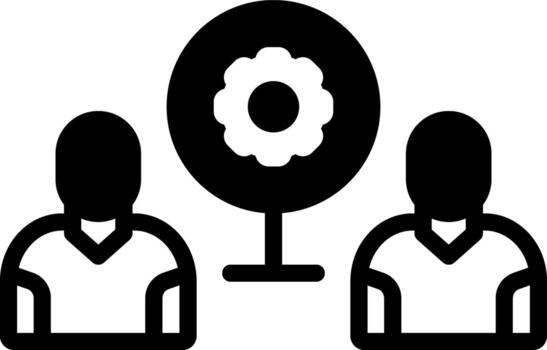 solid icon for cooperation vector