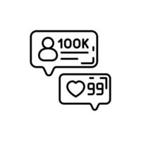 Followers icon in vector. Illustration vector