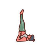 Shoulder Stand Pose Icon in vector. illustration vector