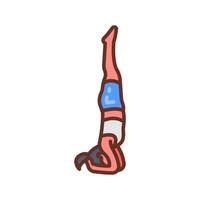 Headstand Yoga Icon in vector. illustration vector