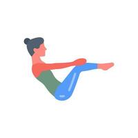 Boat Pose Icon in vector. illustration vector