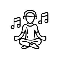 Music Meditation Icon in vector. illustration vector