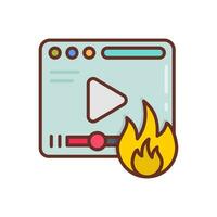 tendencias vídeo icono en vector. ilustración vector