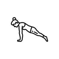 Plank Pose Icon in vector. illustration vector