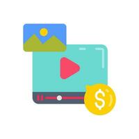 Paid Content icon in vector. Illustration vector