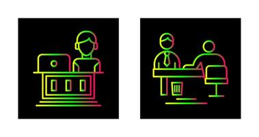 Employee and Evaluating work Icon vector