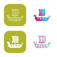 Viking Ship Vector Icon