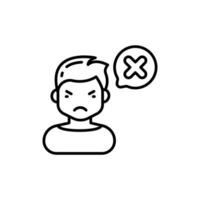 Dislike icon in vector. Illustration vector