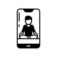 yoga aplicación icono en vector. ilustración vector