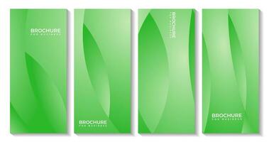 modern brochures with abstract green bio leaf background vector