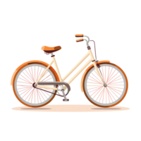 Ai generated bicycle icon, flat style, isolated on transparent background png