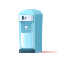 Ai generated water dispenser with water on transparent background png