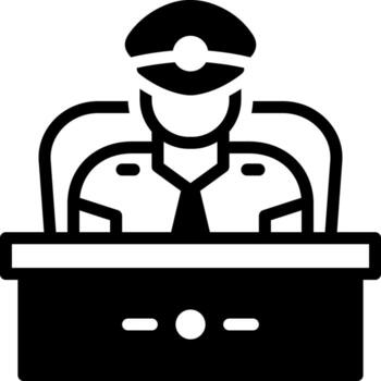 solid icon for chief vector