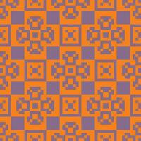 an orange and purple pattern with squares vector