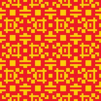 un resumen modelo con rojo y amarillo cuadrícula vector