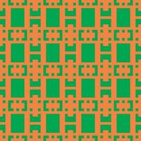 a green and orange pattern with squares vector