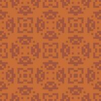 a pixel art pattern in orange and brown vector