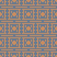 a pattern with squares and triangles in orange and blue vector