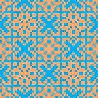 a pixel pattern in blue and orange vector