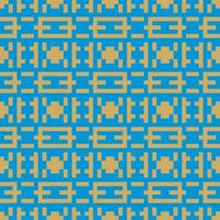 a blue and yellow geometric pattern vector