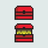 a pixel art illustration of two red boxes vector