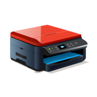 Ai generated printer on transparent background png