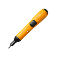 Ai generated yellow screwdriver on a transparent background png