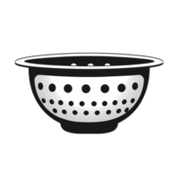 Ai generated colander with polka dots on it png