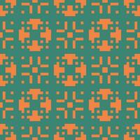 an orange and green pattern with squares vector