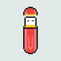 a red usb stick with a red cap on it vector