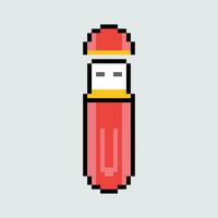 a red usb stick with a red cap on it vector