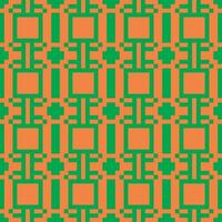 an orange and green geometric pattern vector