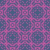pixel art seamless pattern with squares and circles vector