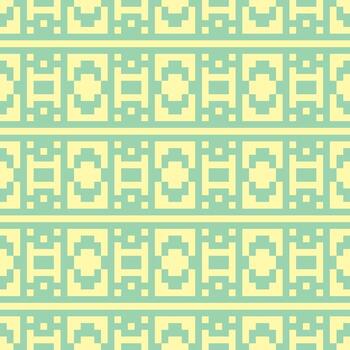 a pattern with squares and squares in yellow and green vector