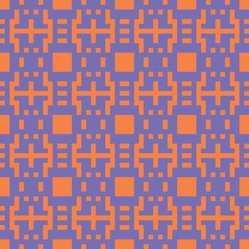 un modelo con cuadrícula y triangulos en un naranja y azul antecedentes vector