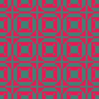 a red and green square pattern vector