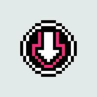 pixel art bottom arrow vector