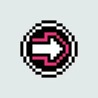 pixel art  right arrow vector