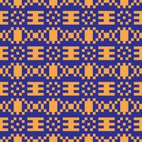 an orange and blue pattern with squares vector