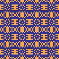 an orange and blue pattern with squares vector