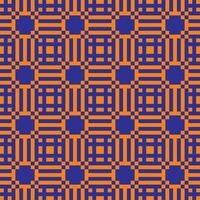a blue and orange checkered pattern vector