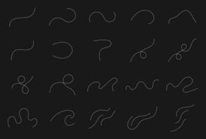 Abstract dot lines. Hand Drawn Wavy Dotted Line. Vector dotted lines illustration set