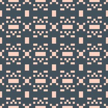 a pattern with squares and triangles on a dark background vector