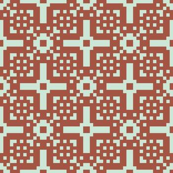 a pattern with squares and circles in red and green vector